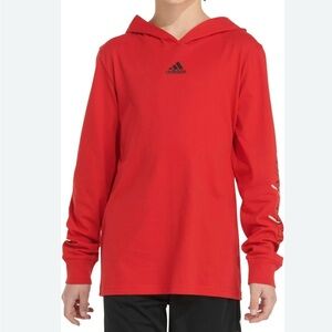 Adidas Kids Red Long Sleeve Shirt